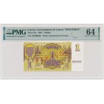 Latvia, 1 Rublis 1992 - SPECIMEN - PMG 64