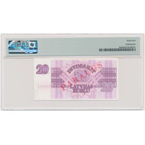 Lettland, 20 Rubel 1992 - MODELL - PMG 64