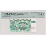 Łotwa, 200 rubli 1992 - WZÓR - PMG 67 EPQ