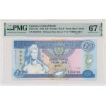 Cyprus, 20 Pounds 1992 - PMG 67 EPQ