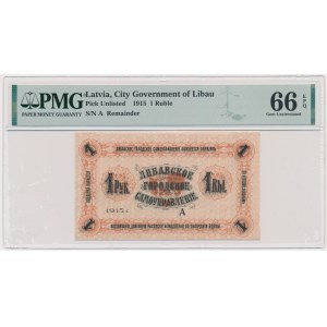 Łotwa, 1 rubel (1915) - PMG 66 EPQ