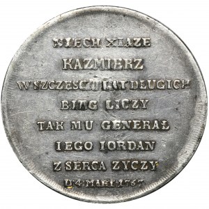 Medal gen. Jordana dla Kazimierza Poniatowskiego 1767 - BARDZO RZADKI