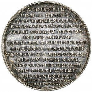 Poniatowski, Medaille zum Gedenken an die Geburt von Jan Maurice Brühl 1781