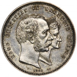 Denmark, Christian IX, 2 Kroner Copenhagen 1892