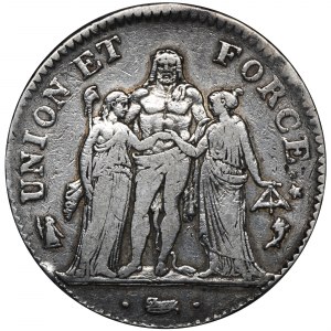 Francja, Dyrektoriat, 5 Franków Paryż 4 L'AN (1795-1796) A