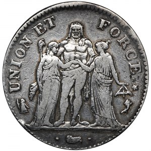 France, Directorate, 5 Francs Paris 4 L'AN (1795-1796) A