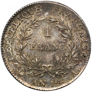 Francja, Napoleon jako konsul, 1 Frank Paryż AN 12 (1803-1804) - RZADKI