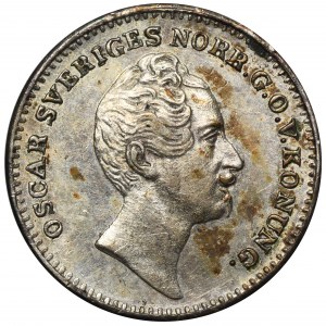 Sweden, Oscar I, 1/16 Riksdaler Stockholm 1851