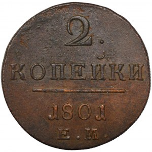 Rosja, Paweł I, 2 Kopiejki Jekaterinburg 1801 EM