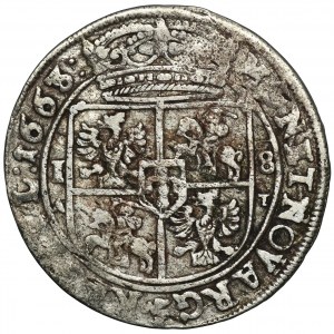 John II Casimir, 1/4 Thaler Bromberg 1663 AT