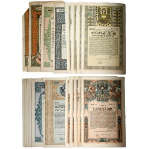 Set of Austrian loan bonds (18 pieces).