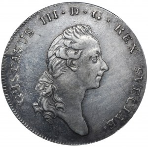 Szwecja, Gustaw III, Talar (riksdaler) Sztokholm 1776