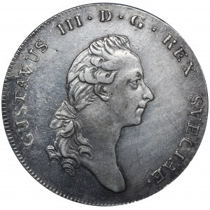 Sweden, Gustav III, Riksdaler Stockholm 1776
