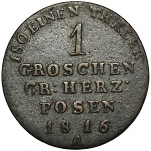 Grand Duchy of Posen, Friedrich Wilhelm III, 1 Groschen Berlin 1816 A