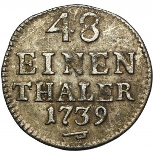 August III Sas, 1/48 Taler (Halbergroschen) Dresden 1739 FWôF