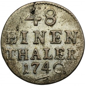 August III Sas, 1/48 Taler (Halbergroschen) Dresden 1740 FWôF