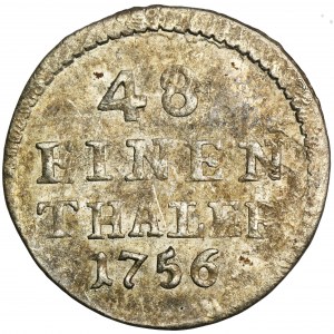 August III Sas, 1/48 Taler (Halbergroschen) Dresden 1756 FWôF