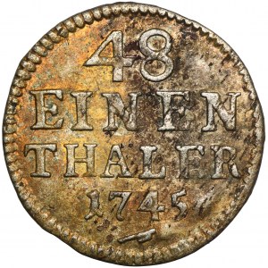 August III Sas, 1/48 Taler (Halbergroschen) Dresden 1745 FWôF