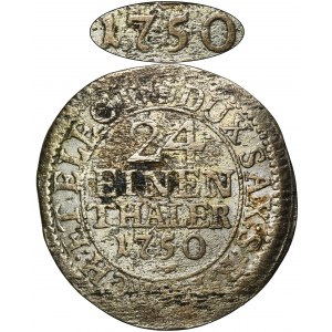 August III Sas, 1/24 Taler (Pfennig) Dresden 1750 FWôF
