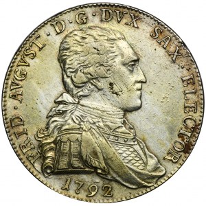 Niemcy, Saksonia, Fryderyk August III, 2/3 Talara Drezno 1792 IEC