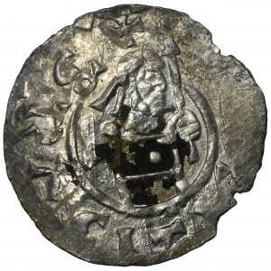 Bohemia, Bretislav II, Denarius - pearl border