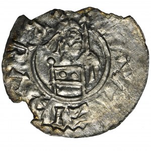 Bohemia, Bretislav II, Denarius - pearl border