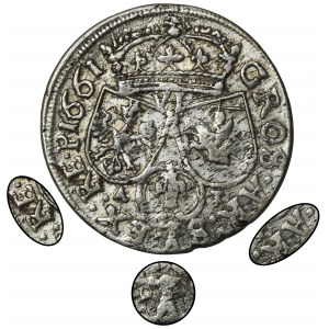 Jan II. Kasimir, Sechster von Krakau 1661 AT - RZADKI, AR statt ARGE