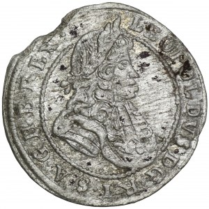 Silesia, Habsburg rule, Leopold I, 1 Kreuzer Breslau 1698 MMW