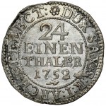 Augustus III of Poland, 1/24 Thaler Dresden 1752 FWôF