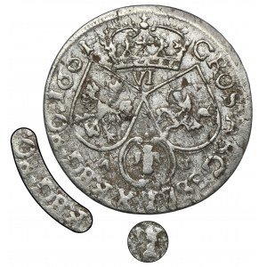 John II Casimir, 6 Groschen Krakau 1661 AT - RARE