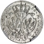 Germany, Kingdom of Prussia, Friedrich II, 6 Groschen Cleve 1756 C - NGC MS62
