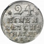 Niemcy, Królestwo Prus, Fryderyk II, 1/24 Talara Berlin 1754 A - NGC MS63