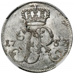 Germany, Kingdom of Prussia, Friedrich II, 1/24 Thaler Berlin 1753 A - NGC MS62