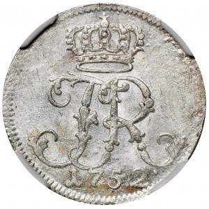 Germany, Kingdom of Prussia, Friedrich II, 1/24 Thaler Berlin 1752 A - NGC MS61