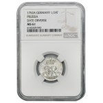 Niemcy, Królestwo Prus, Fryderyk II, 1/24 Talara Berlin 1752 A - NGC MS61