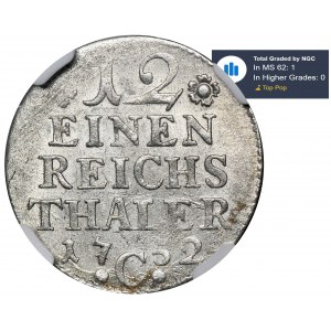 Germany, Kingdom of Prussia, Friedrich II, 1/12 Thaler Cleve 1752 C - NGC MS62