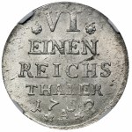Niemcy, Królestwo Prus, Fryderyk II, 1/24 Talara Berlin 1752 A - NGC MS64