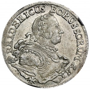 Silesia, Prussian rule, Friedrich II, 1/4 Thaler Breslau 1754 B - NGC MS62