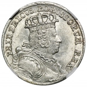 Śląsk, Panowanie pruskie, Fryderyk II, Szóstak Wrocław 1756 B - NGC MS63