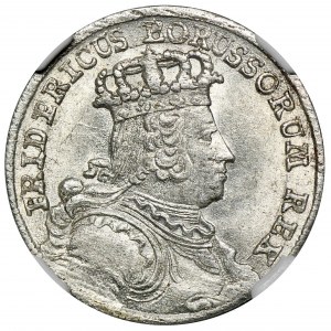 Schlesien, Preußische Herrschaft, Friedrich II, Sechster von Breslau 1756 B - NGC MS63