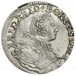 Schlesien, Preußische Herrschaft, Friedrich II, 3 Krajcary Wrocław 1754 B - NGC MS63