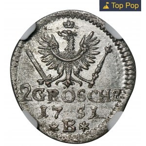 Schlesien, Preußische Herrschaft, Friedrich II, 2 Greszels Wrocław 1751 B - NGC MS64