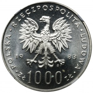 1.000 złotych 1983 Jan Paweł II - NGC MS67