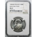 1.000 złotych 1983 Jan Paweł II - NGC MS67