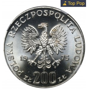 200 złotych 1975 Zwycięstwo nad Faszyzmem - NGC MS67 - PIĘKNE