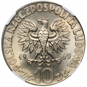 10 złotych 1969 Kopernik - NGC MS67