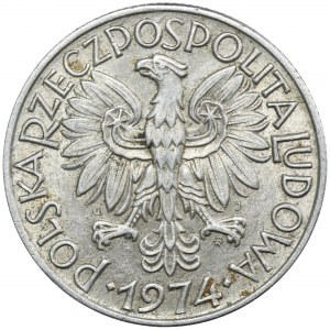 5 złotych Rybak 1974 - na TRAWCE - RZADKOŚĆ