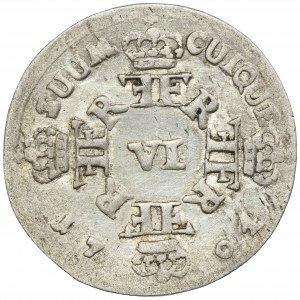 Germany, Kingdom of Prussia, Friedrich I, 6 Groschen Königsberg 1704 CG