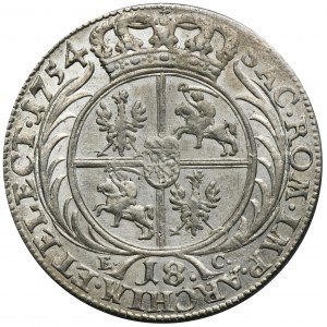 Augustus III of Poland, 1/4 Thaler Leipzig 1754 EC