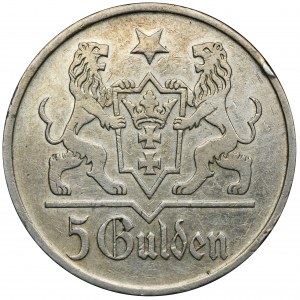 Free City of Danzig, 5 gulden 1923